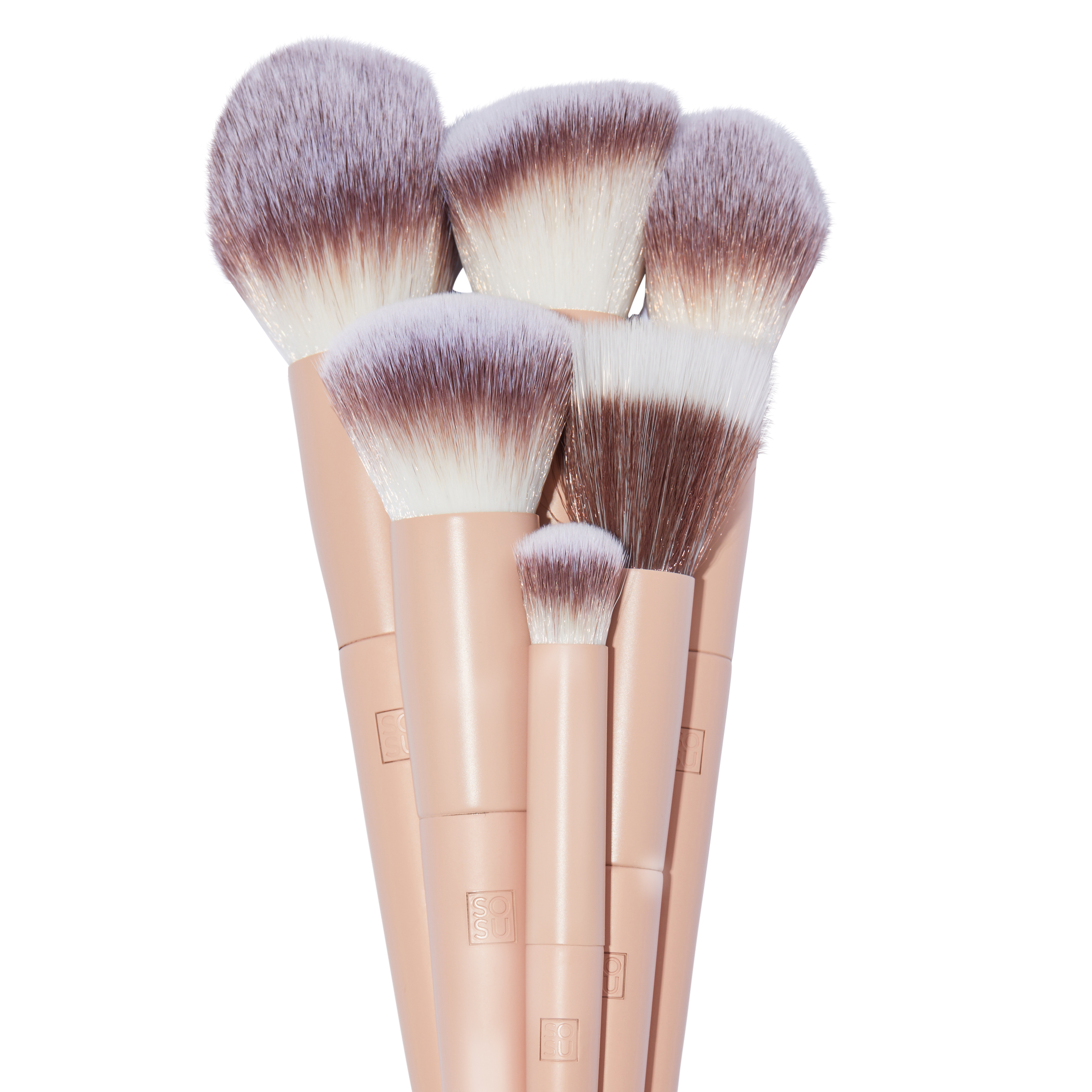 Pink Handle Face Brush Collection