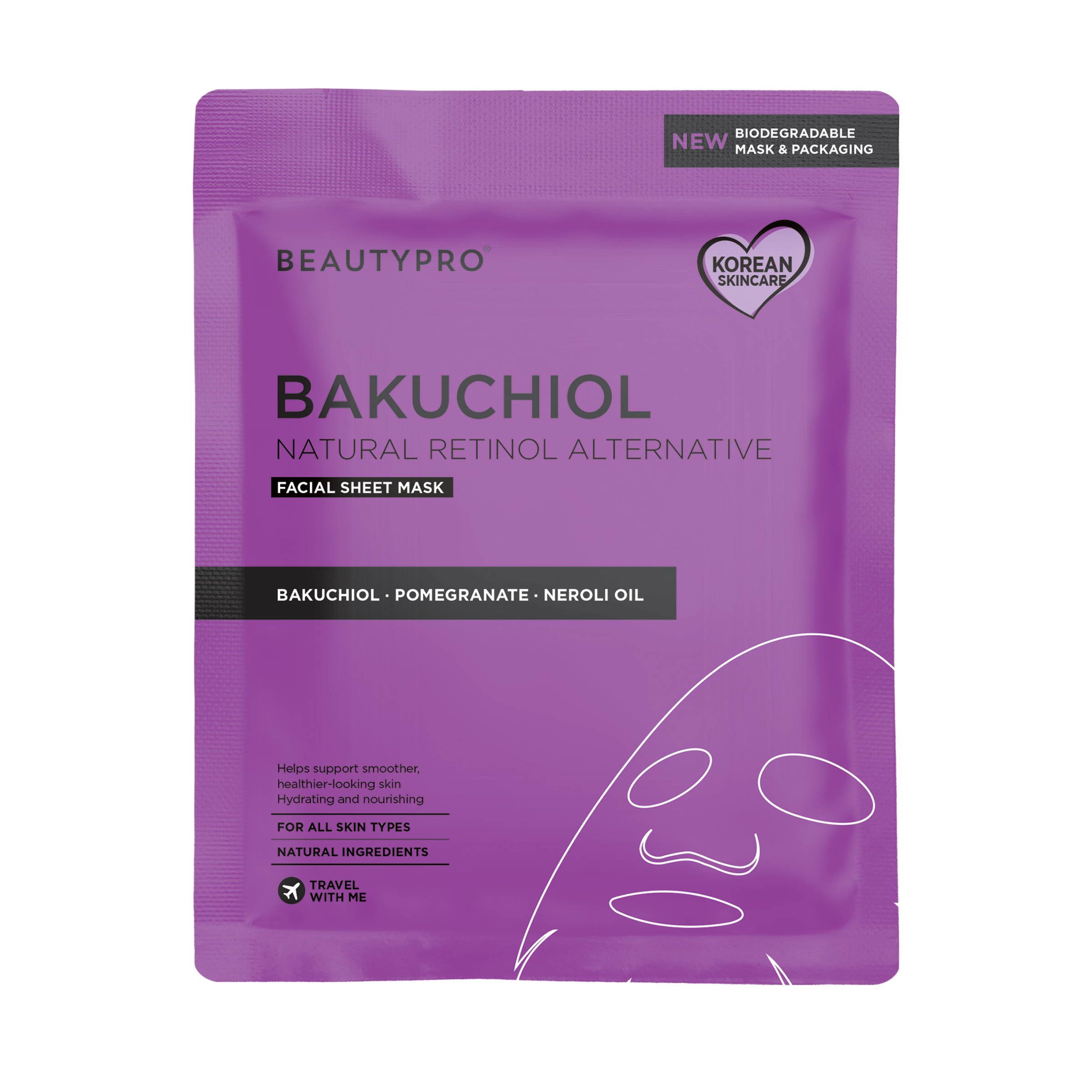 Beautypro Bakuchiol Face Mask Size 15