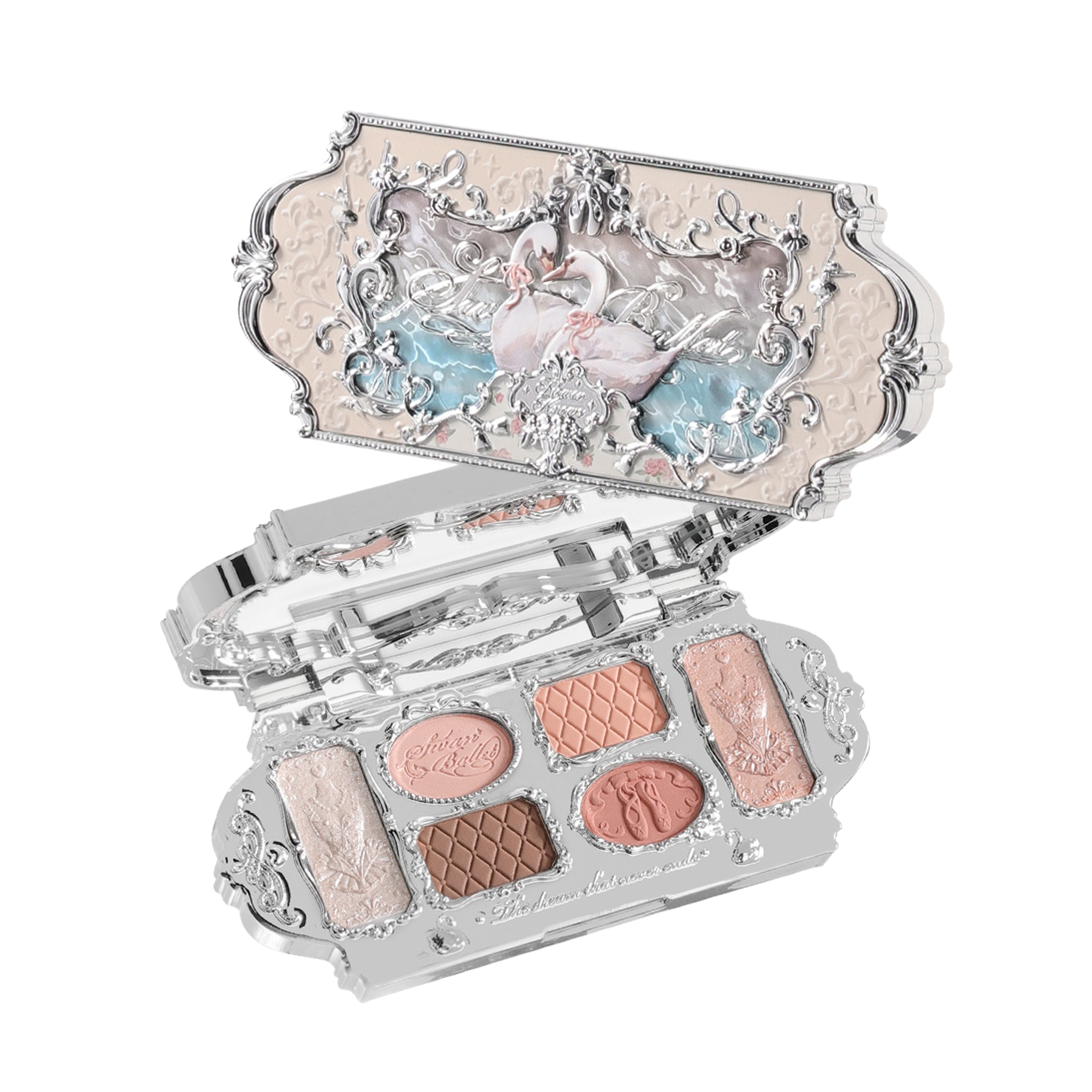 Flower Knows Swan Ballet Six-Color Makeup Palette 01 White Swan
