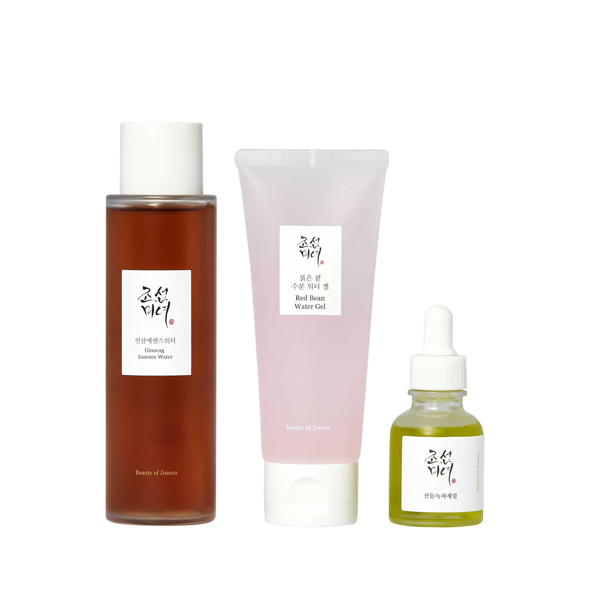 Beauty Of Joseon Ginseng Essence Water, Calming Serum & Red Bean Water Gel Trio