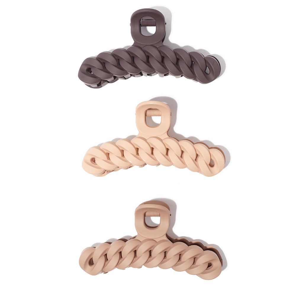 Kitsch Eco-friendly Chain Claw Clip Set Neutrals