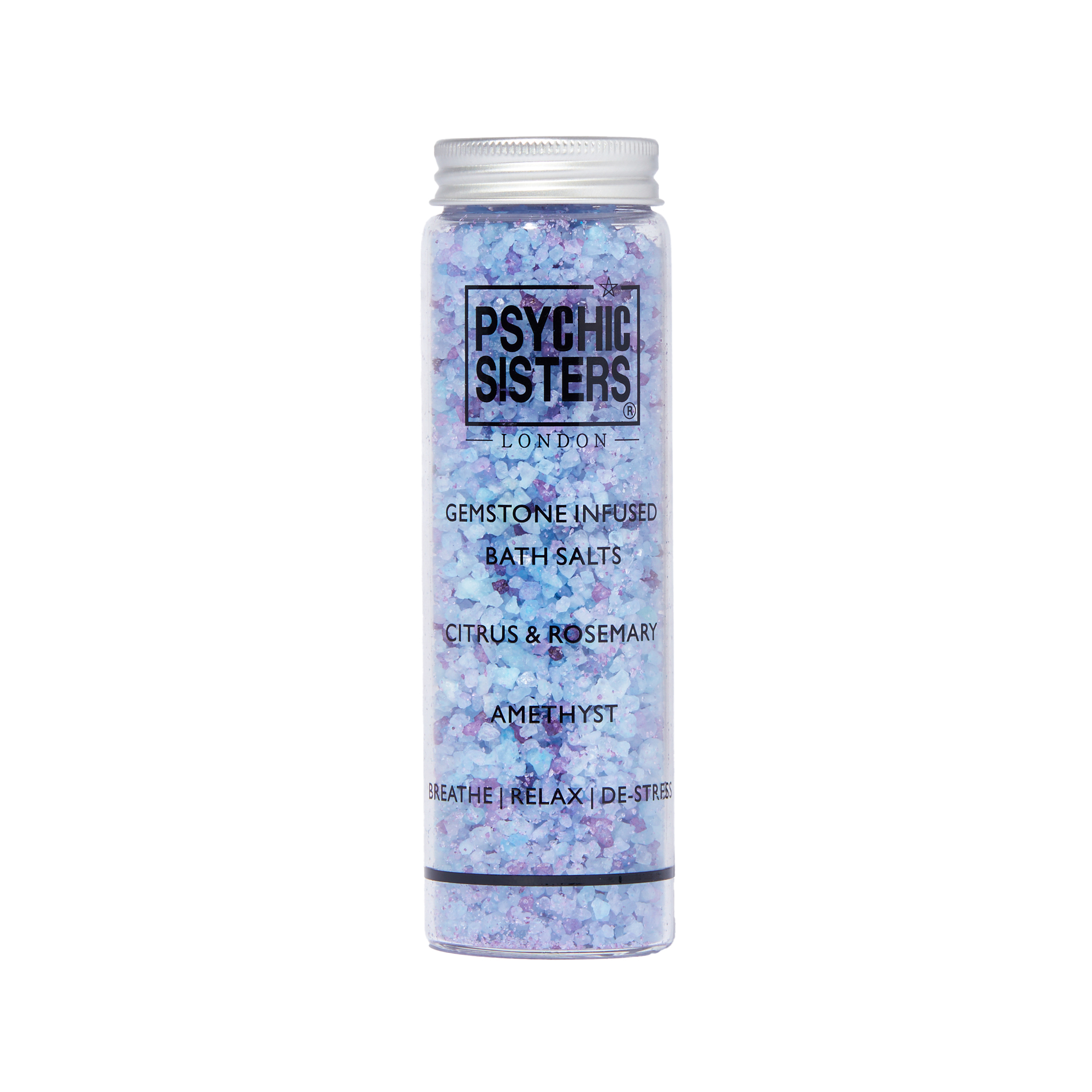 Psychic Sisters Gemstone Infused Bath Salts Gemstone Infused Bath Salts Amethyst - Citrus & Rosemary