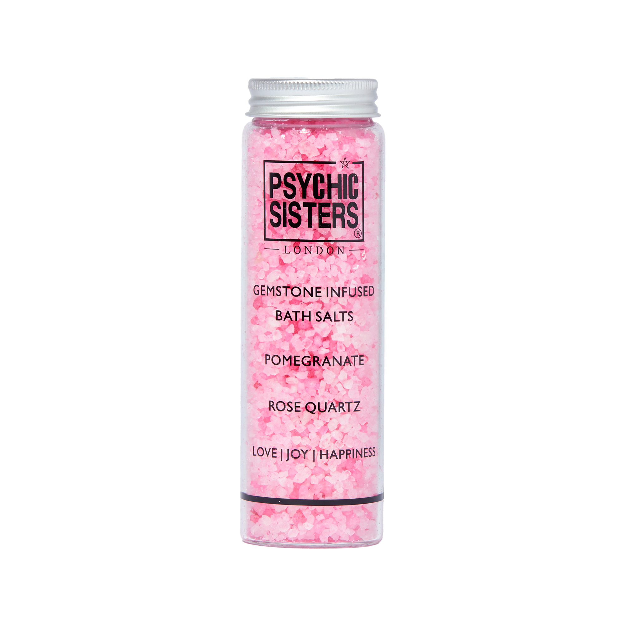 Psychic Sisters Gemstone Infused Bath Salts Gemstone Infused Bath Salts Rose Quartz - Pomegrante