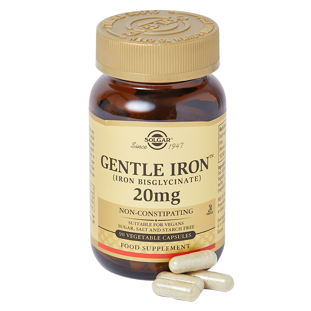 Gentle Iron (Iron Bisglycinate) 20 mg Vegetable Capsules