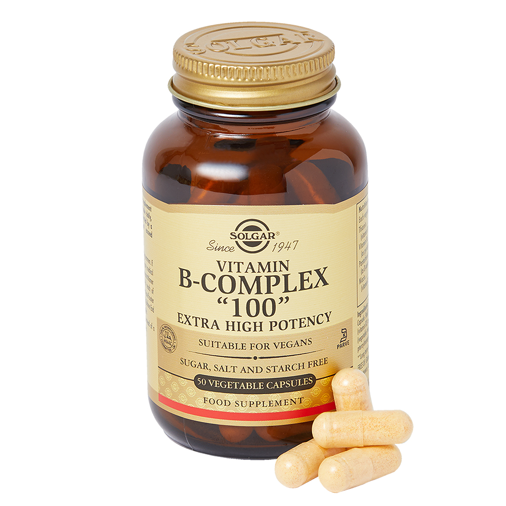 Vitamin B-Complex "100" Extra High Potency Vegetable Capsules