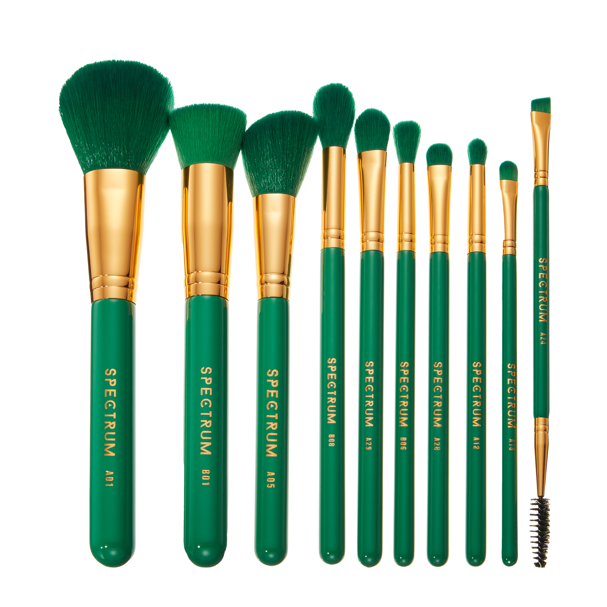 Malachite 10 Piece Brush Set