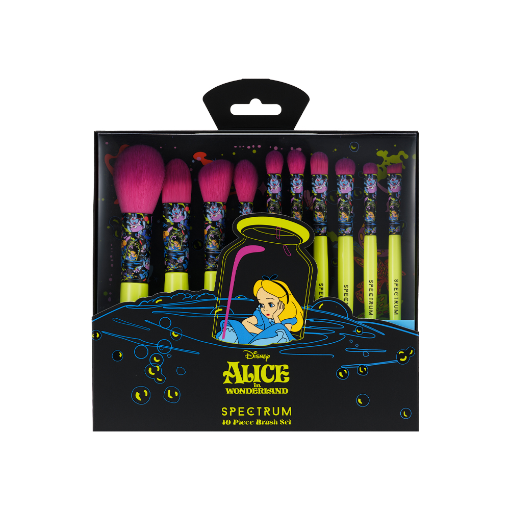 Alice in Wonderland Neon 10 piece brush set