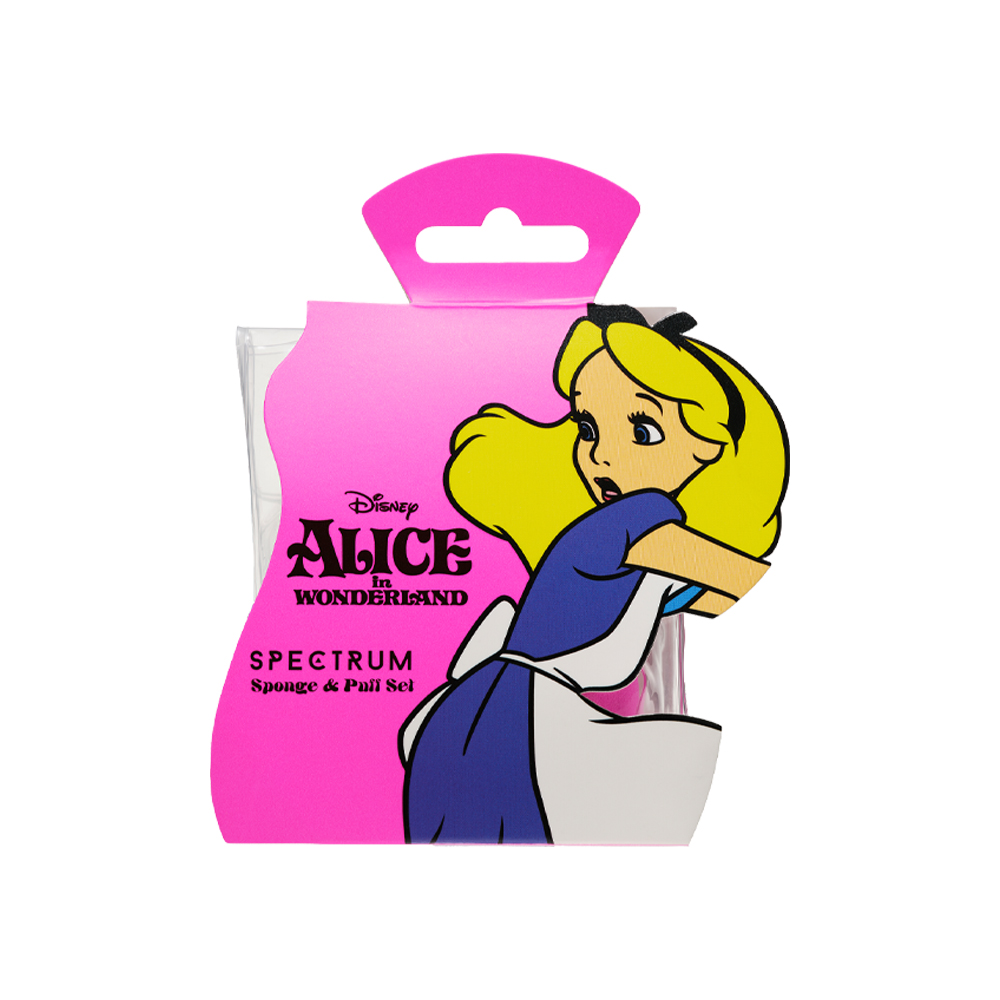 Alice in Wonderland Neon 4 piece sponge and puffs set