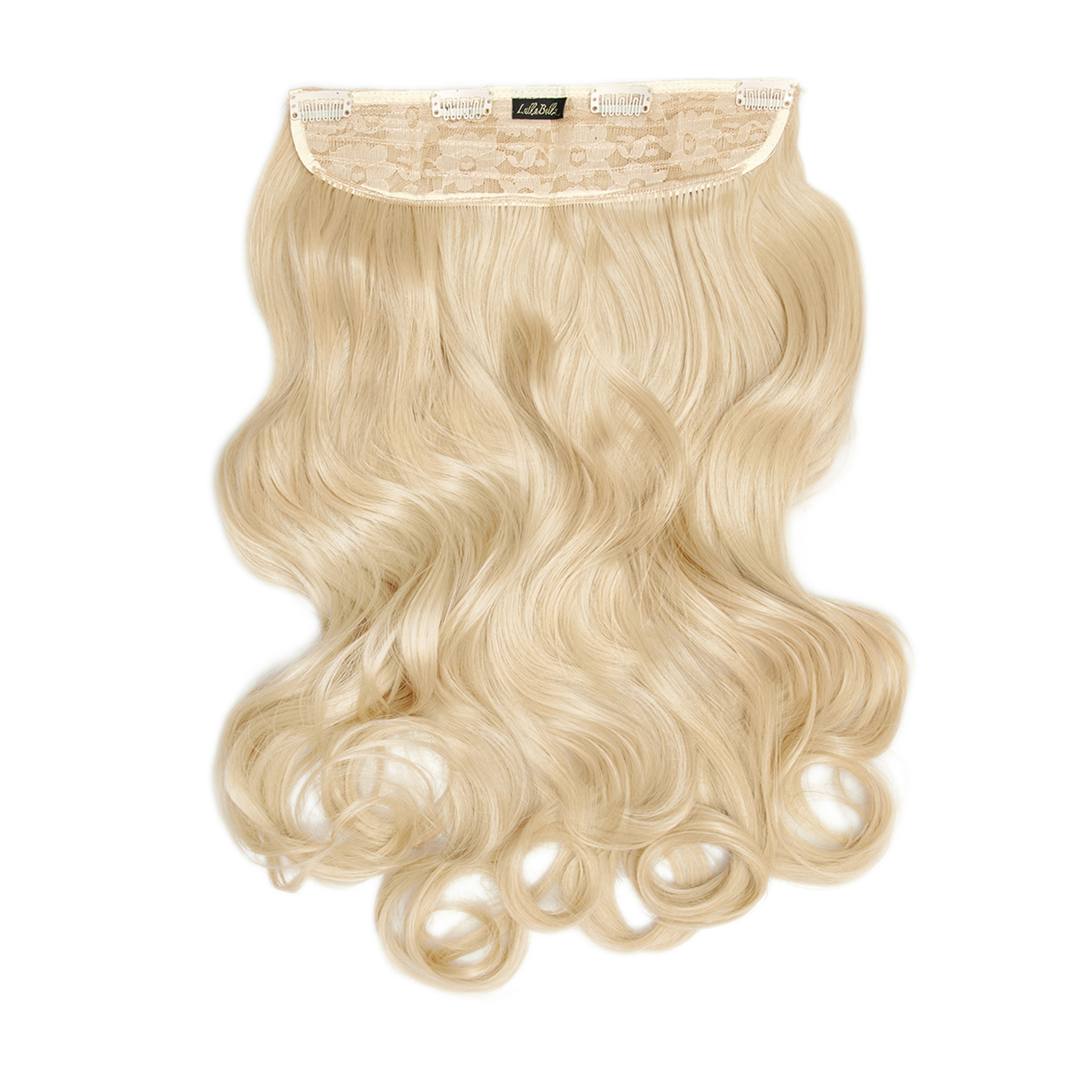 Thick 20" 1 Piece Curly Clip In Hair Extensions Light Blonde