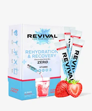 Revival Shots Rehydration & Recovery ZERO Electrolyte Drink Strawberry