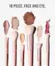 By BEAUTY BAY - Rose Glow 18 Piece Brush Set With Brush Stand