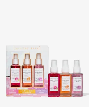 Sunday Rain Hair & Body Mist Trio