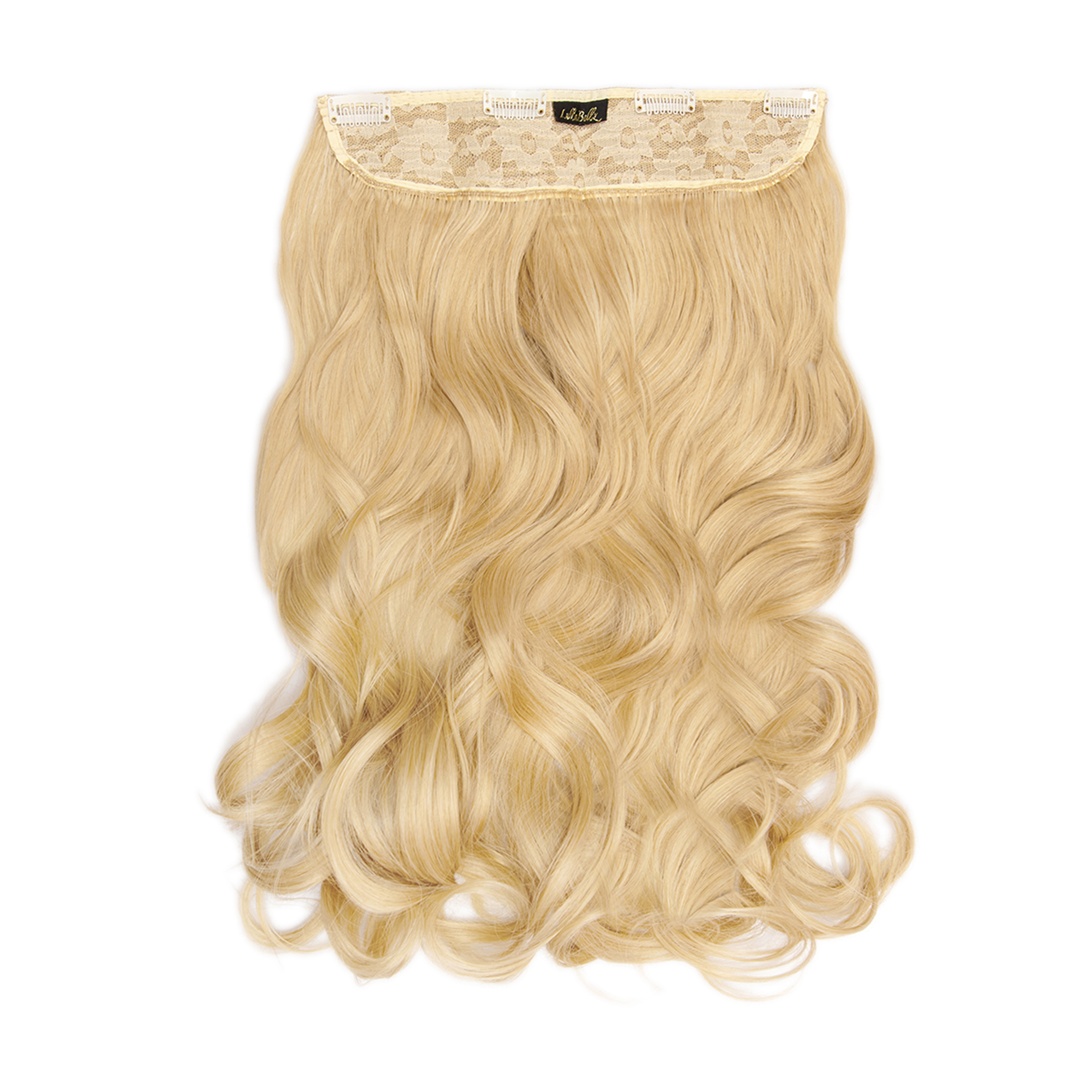 Thick 20" 1 Piece Curly Clip In Hair Extensions Golden Blonde