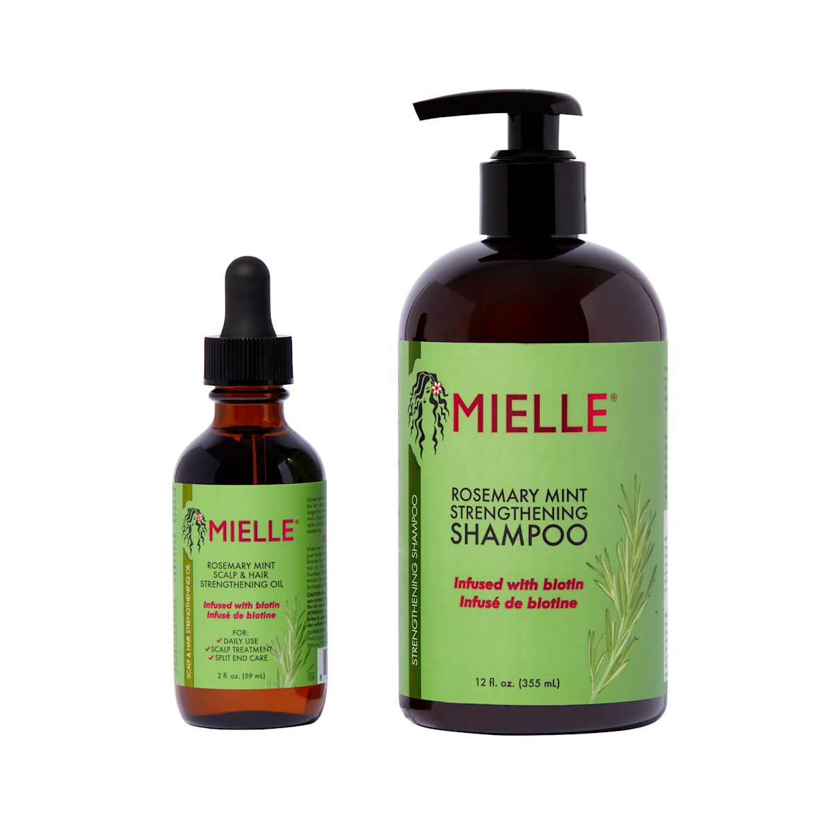 Mielle Organics Rosemary Mint Growth Oil and Shampoo Duo