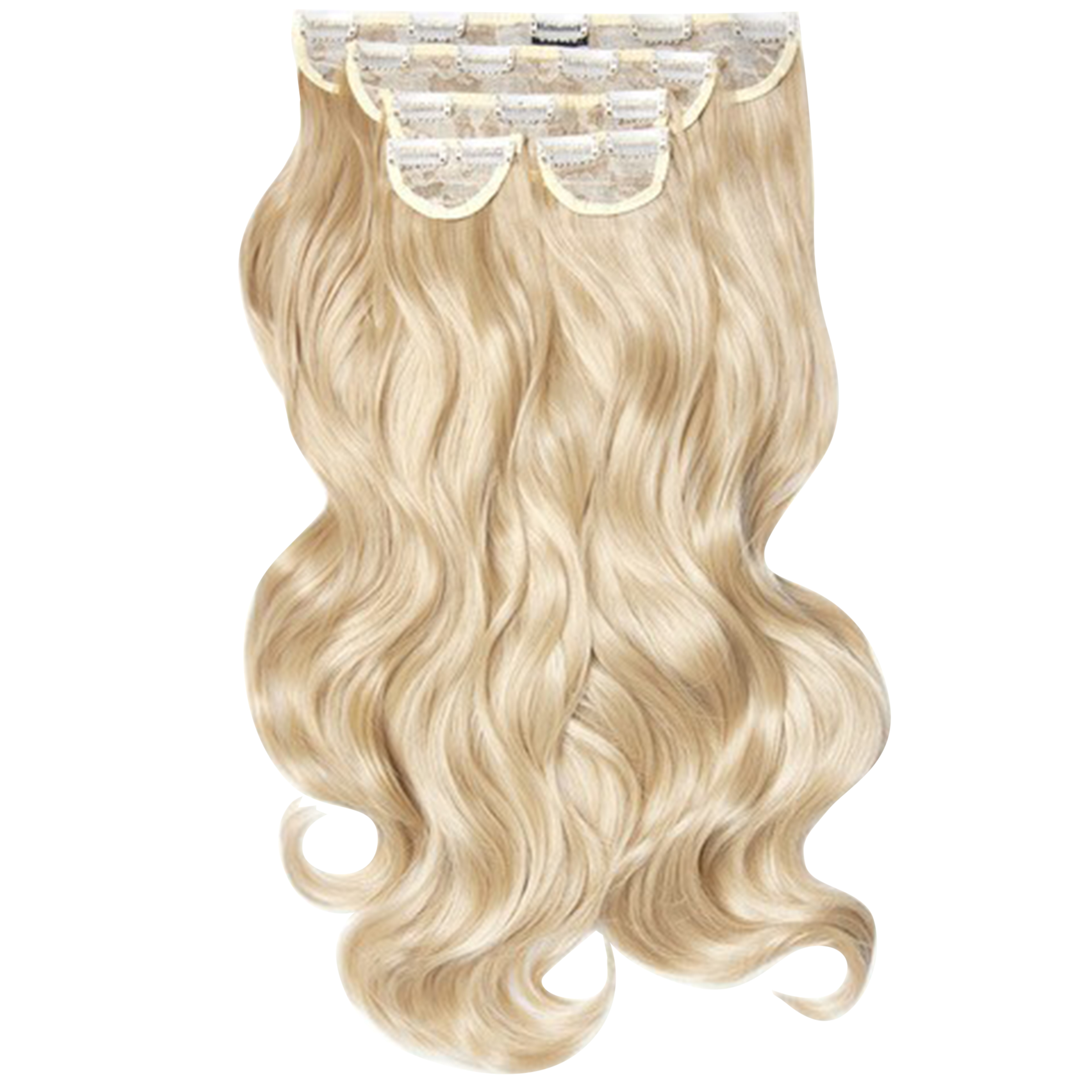 Super Thick 22" 5 Piece Curly Clip In Extensions Light blonde