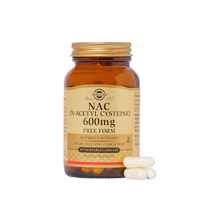 Solgar NAC (N-Acetyl-L-Cysteine) 600 mg Vegetable Capsules