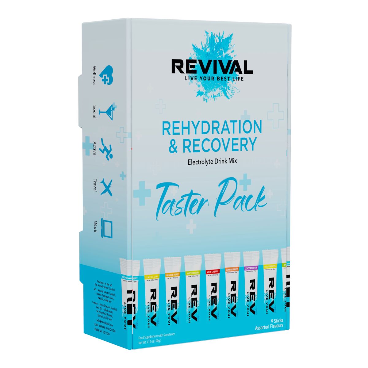 Rehydration & Recovery Electrolyte Drink Taster Pack - Taster Pack x 9 Flavours