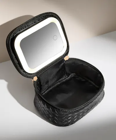 By BEAUTY BAY - LED Mirror Mini Travel Beauty Bag Black