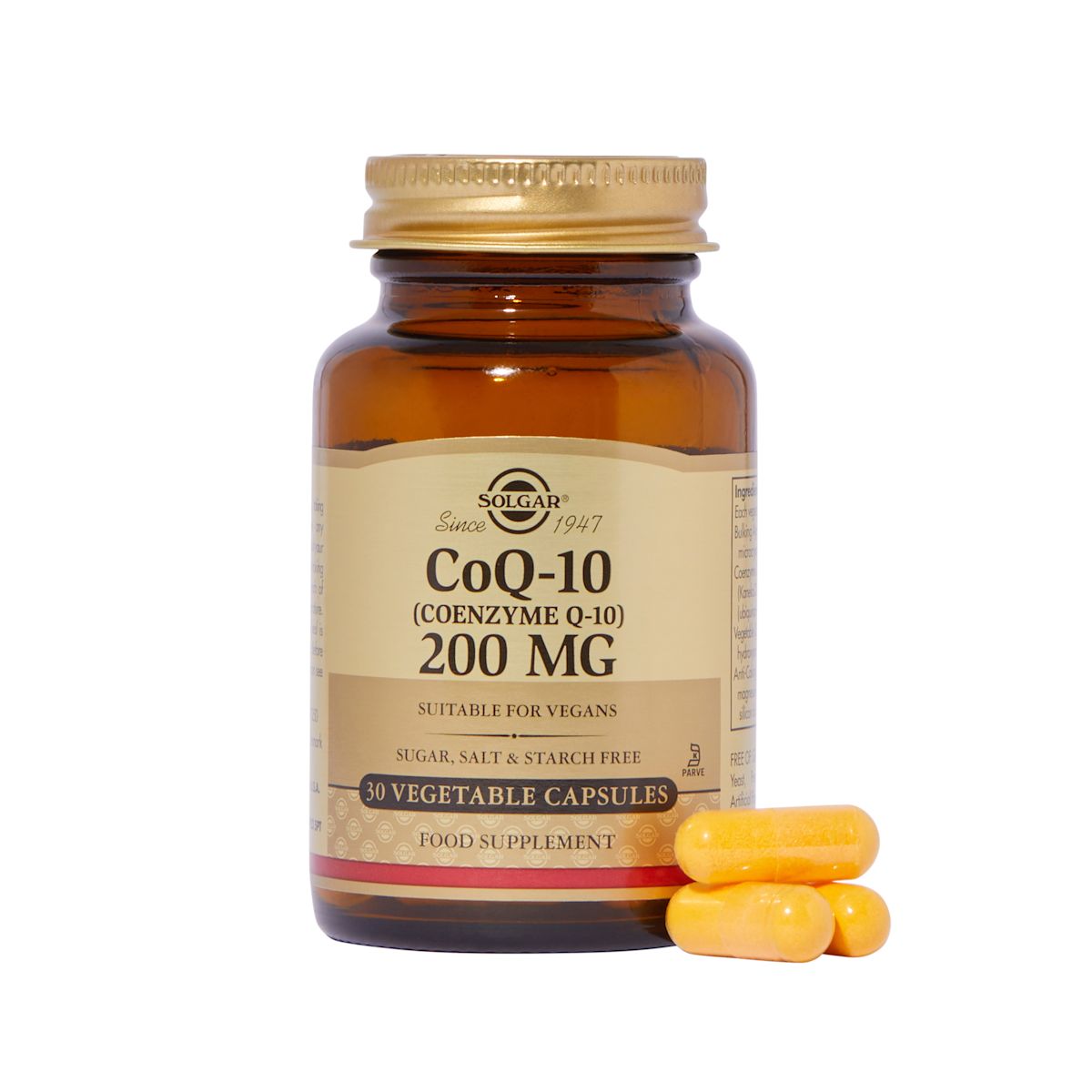 Solgar CoQ-10 (Coenzyme Q-10) 200 mg Vegetable Capsules