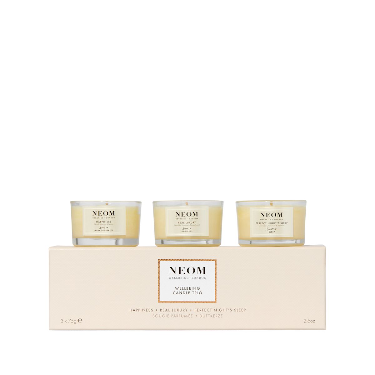 NEOM Wellbeing Candle Trio