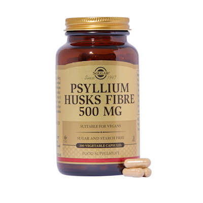 Solgar Psyllium Husks Fibre 500 mg Vegetable Capsules