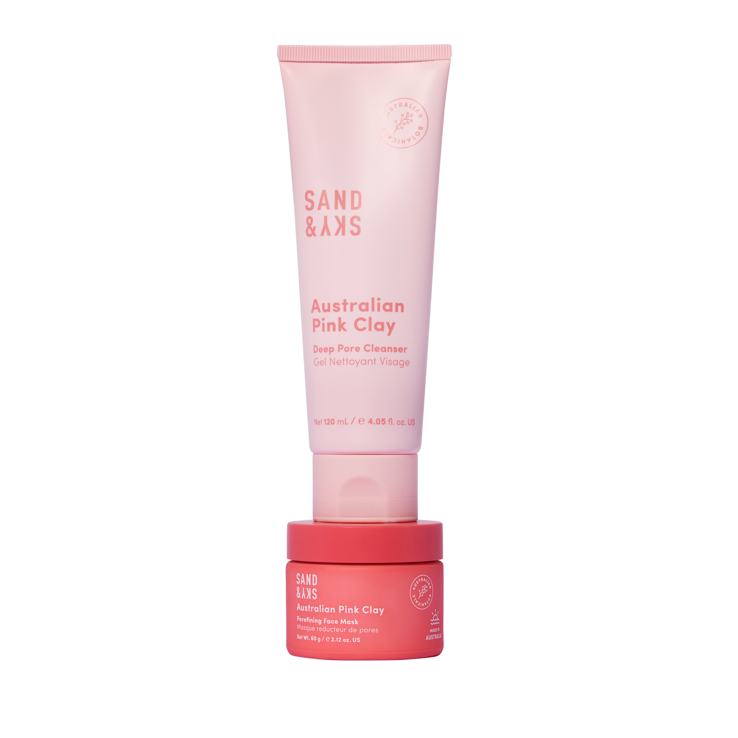Australian Pink Clay Porerefining Face Mask & Cleanser Duo