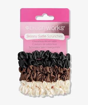 brushworks Skinny Satin Scrunchies