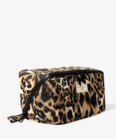 The Flat Lay Co. - Marshmallow Flat Lay Makeup Box Bag Warped Leopard