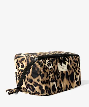 theflatlayco Marshmallow Flat Lay Makeup Box Bag Warped Leopard
