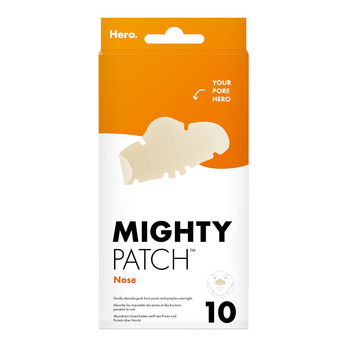 Hero Mighty Patch Nose Spot Patches, 10 Hydrocolloid Acne Patches
