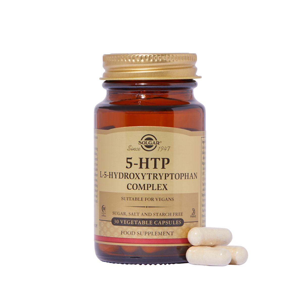 Solgar 5-HTP L-5-Hydroxytryptophan Complex Vegetable Capsules