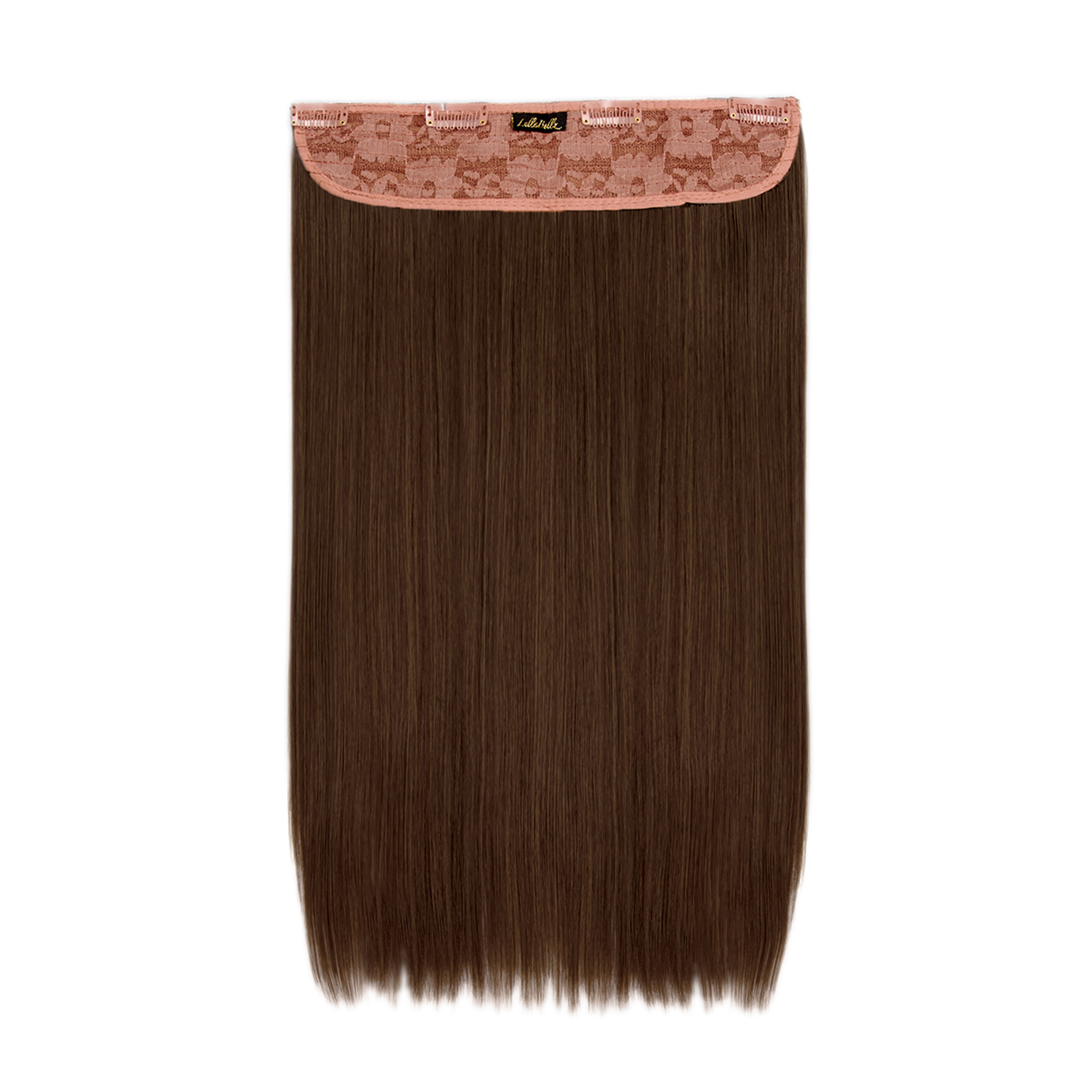 Thick 18" 1 Piece Straight Clip In Hair Extensions Chestnut