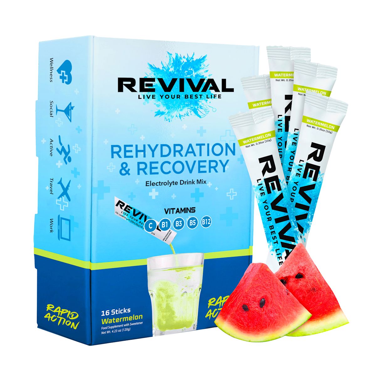 Rehydration & Recovery Electrolyte Drink Watermelon - Watermelon x 16 Pack