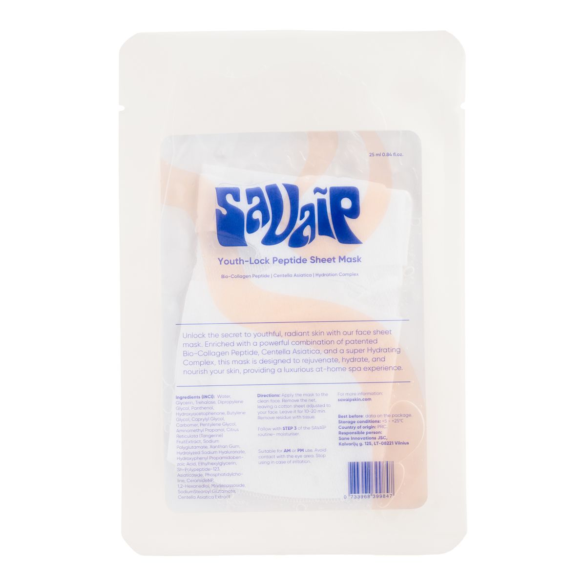Youth-Lock Peptide Face Sheet Mask