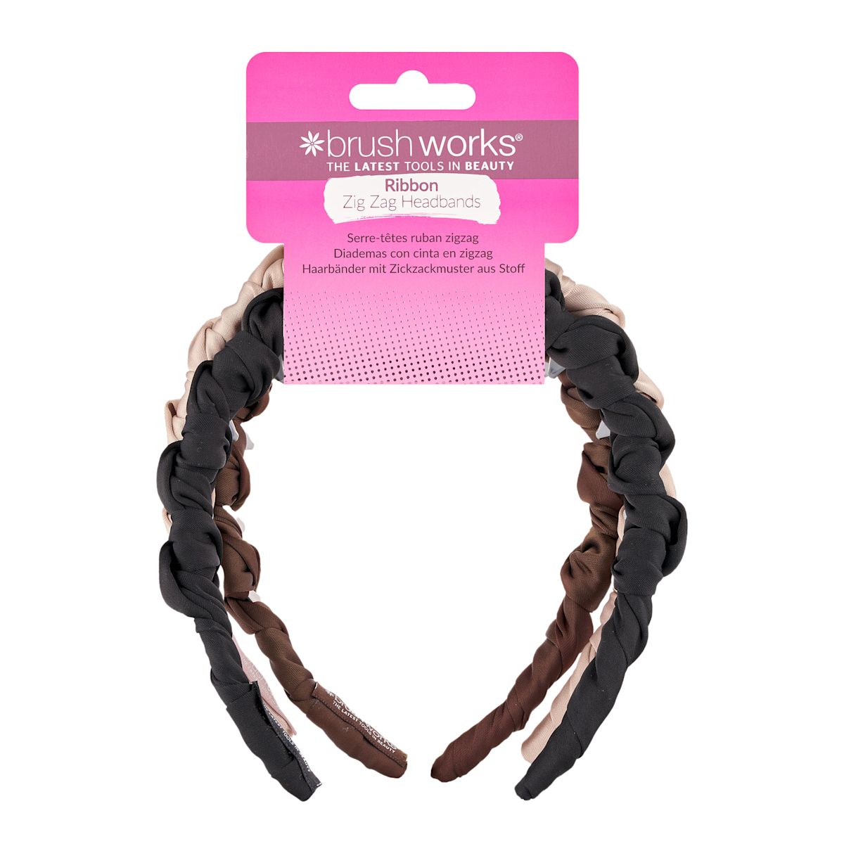 Ribbon Zig Zag Headbands 3 Pack - Ribbon Zig Zag Headbands x 3 Pack