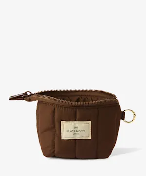 theflatlayco Mini Keyring Pouch Espresso