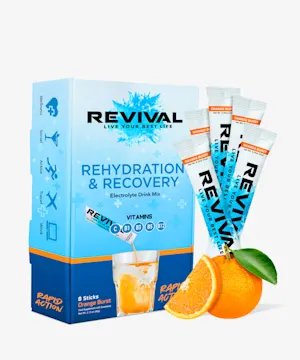 Revival Shots Rehydration & Recovery Electrolyte Drink Orange Burst