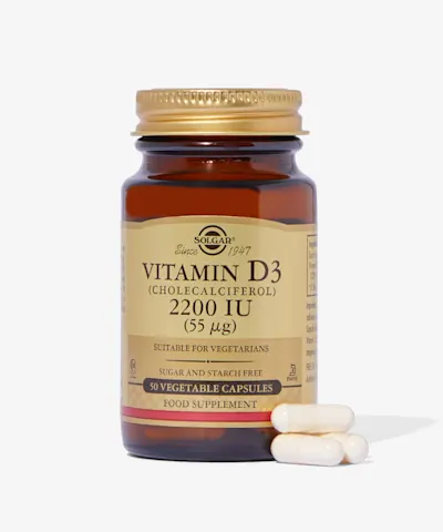Solgar - Vitamin D3 (Cholecalciferol) 2200 IU (55 µg) Vegetable Capsules
