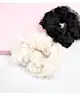 Brushworks - Lace Scrunchies Black & White 2 Pack