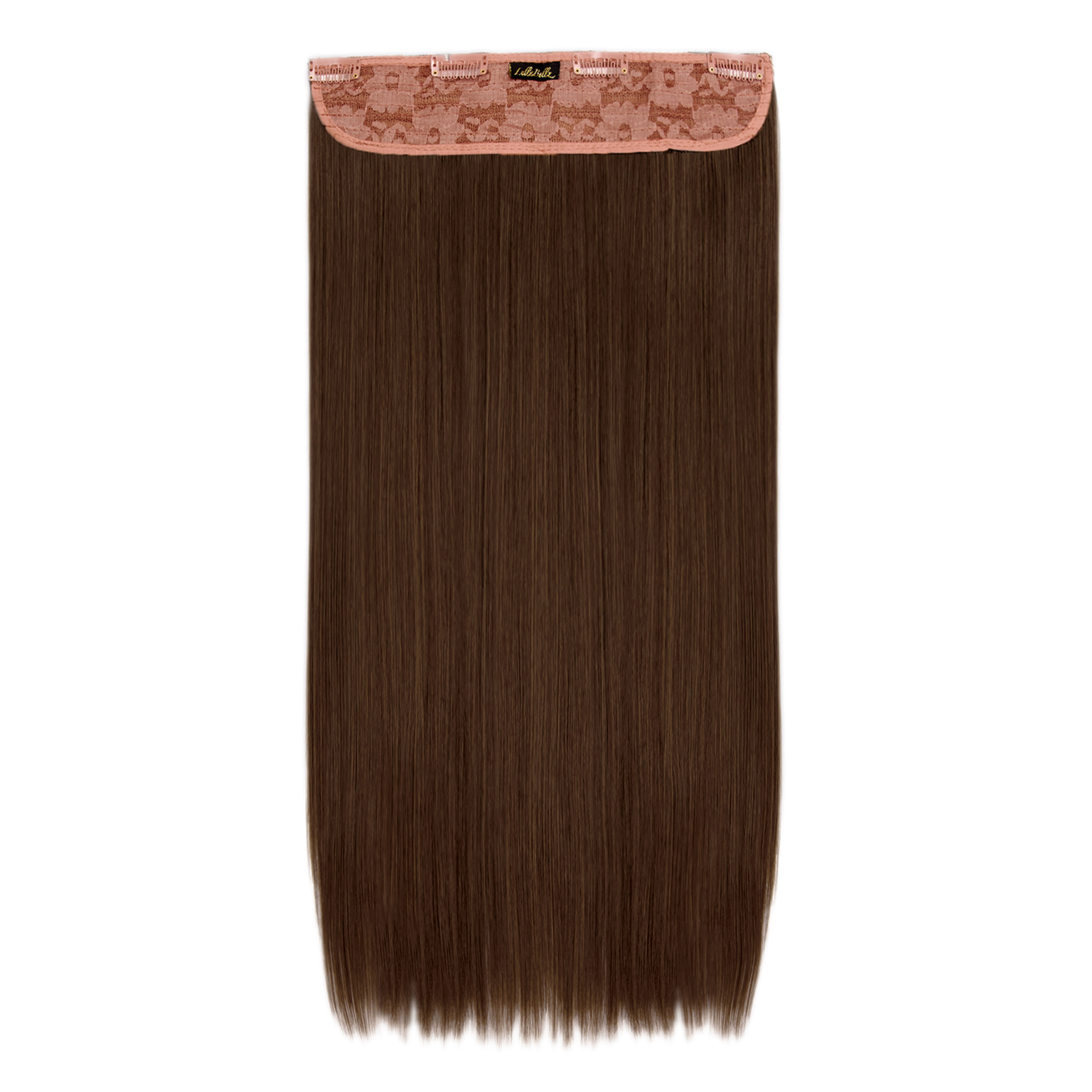 Thick 24" 1 Piece Straight Clip In Hair Extensions Chestnut