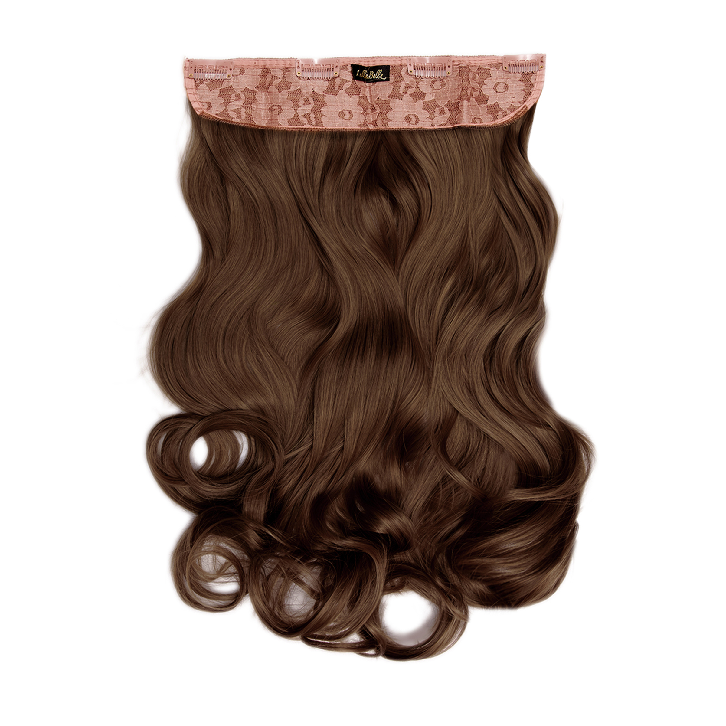 Thick 20" 1 Piece Curly Clip In Hair Extensions Chestnut