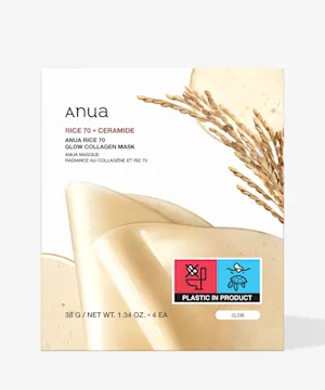 anua Rice 70 Glow Collagen Mask (4 Sheets)