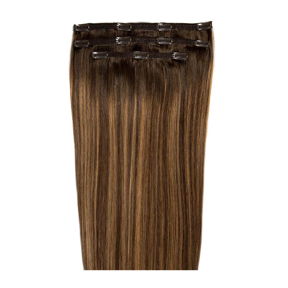 18" Deluxe Remy Instant ClipIn Hair Extensions Brond'mbre