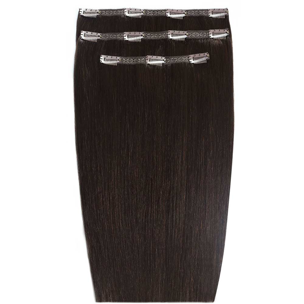 18" Deluxe Remy Instant ClipIn Hair Extensions Ebony