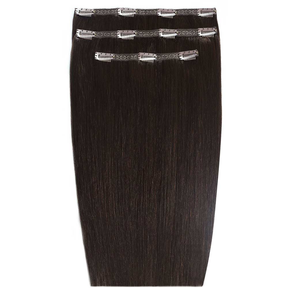 Beauty Works 18" Deluxe Remy Instant Clip-In Hair Extensions Ebony