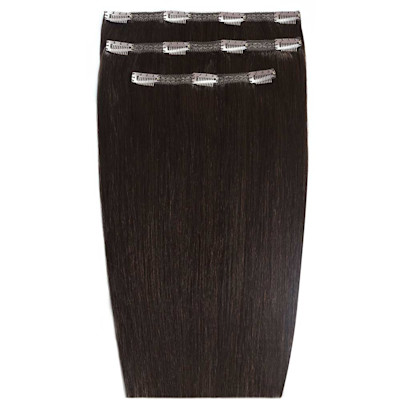 Beauty Works 18" Deluxe Remy Instant Clip-In Hair Extensions Ebony
