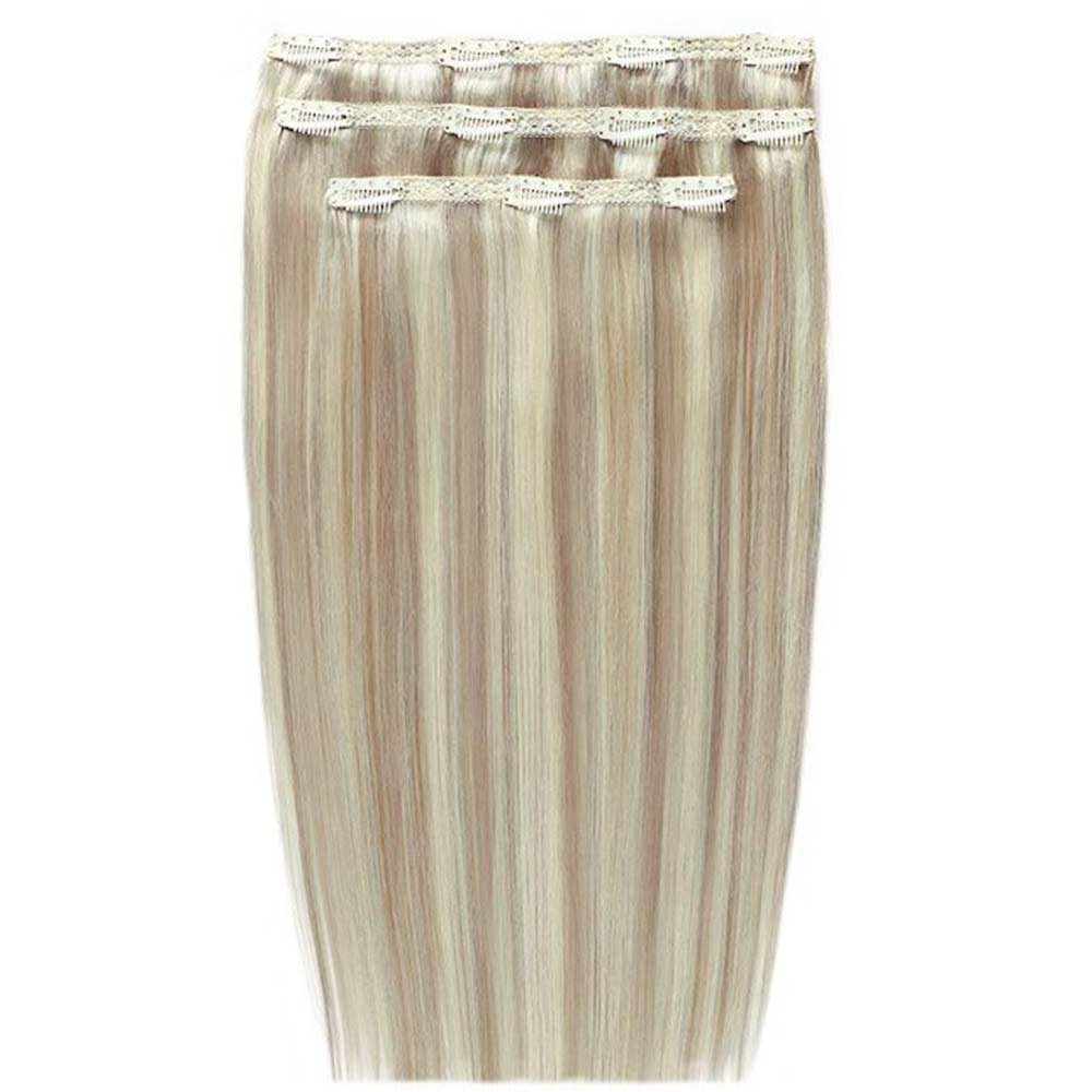 Beauty Works 18" Deluxe Remy Instant Clip-In Hair Extensions Iced Blonde