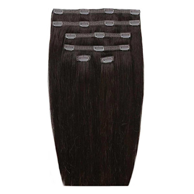 Beauty Works 18" Double Hair Set Clip-In Extensions Ebony