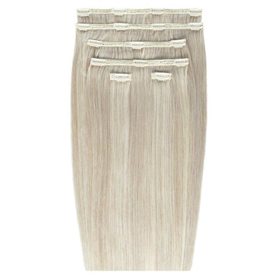 Beauty Works 18" Double Hair Set Clip-In Extensions Iced Blonde