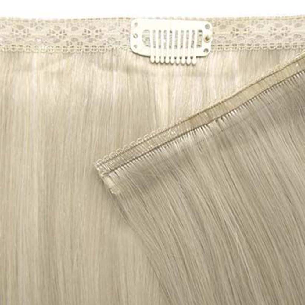 18" Double Hair Set Weft ClipIn Extensions Barley Blonde